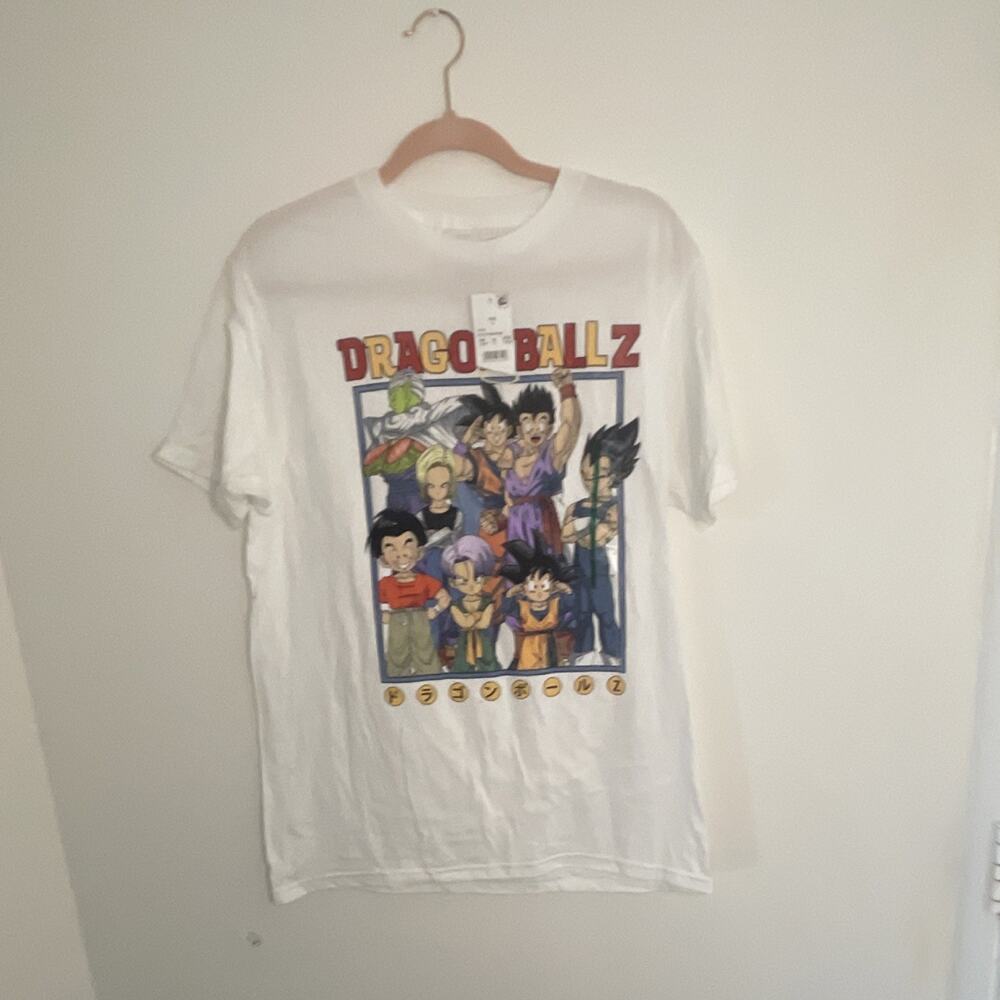 Dragon Ball Z White Graphic T-Shirt Goku Piccolo Trunks Android 18 Krillin M